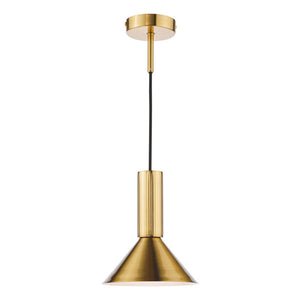 Dar Ragnar Pendant/Wall Light Natural Brass RAG0140