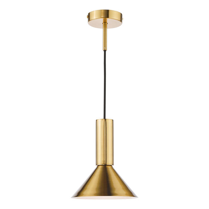 Dar Ragnar Pendant/Wall Light Natural Brass RAG0140