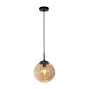 Searchlight Punch Pendants in Black Metal with Champagne Punched Glass 22123-1BK