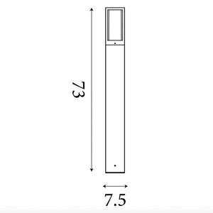 Searchlight Avenue Outdoor Post - Black Metal & Matt White Polycarbonate 91251-730
