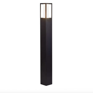 Searchlight Avenue Outdoor Post - Black Metal & Matt White Polycarbonate 91251-730