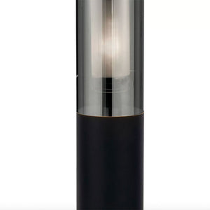 Searchlight Batton Outdoor Post - Black Metal & Smoked Polycarbonate 93901-900BK