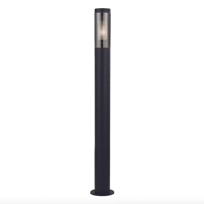 Searchlight Batton Outdoor Post - Black Metal & Smoked Polycarbonate 93901-900BK