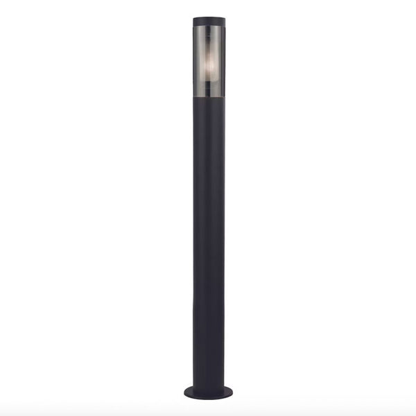 Searchlight Batton Outdoor Post - Black Metal & Smoked Polycarbonate 93901-900BK