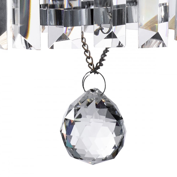 Searchlight Empire 5 Light Ceiling Pendant In Polished Chrome Finish With Clear Crystal Bars 1375-5CC
