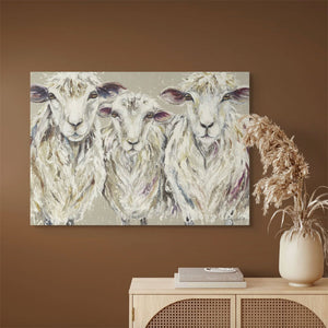 'Woolly Sheep Trio' Framed Print by Nicola Jane Rowles