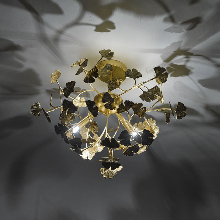 Dar Yadira 4 Light Semi Flush Gold Leaf YAD0435