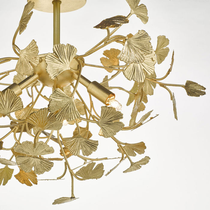 Dar Yadira 4 Light Semi Flush Gold Leaf YAD0435