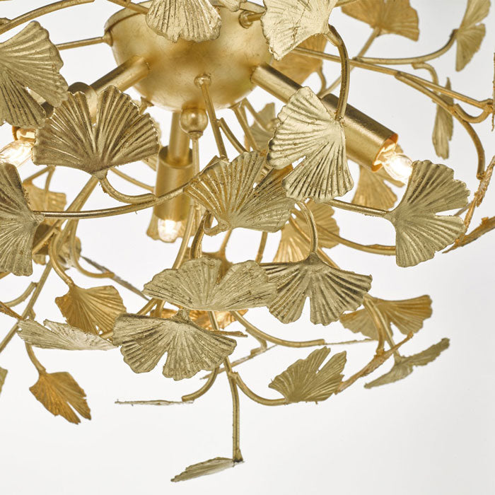 Dar Yadira 4 Light Semi Flush Gold Leaf YAD0435