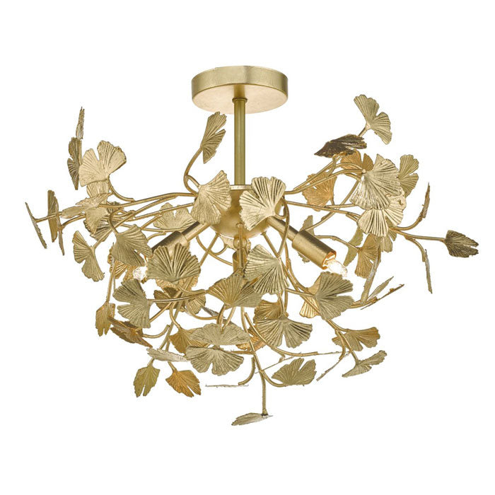 Dar Yadira 4 Light Semi Flush Gold Leaf YAD0435