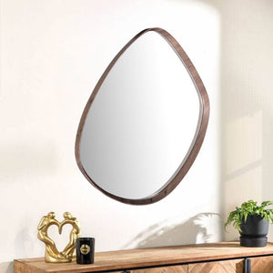 Dar Zuna Mirror Brown Pine Veneer 79 X 88cm 002ZUN001