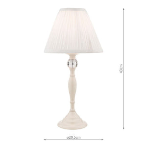 Laura Ashley Ellis Table Lamp Cream With Ivory Shade LA3567334-Q