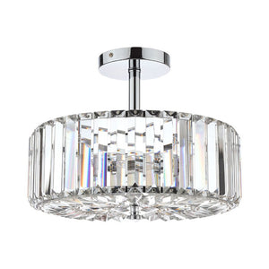 Laura Ashley Fernhurst 3-Light Semi Flush Polished Chrome Glass LA3621343-Q