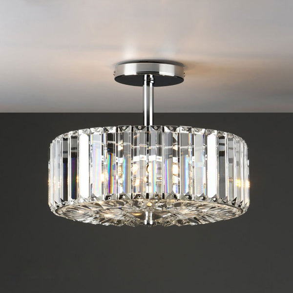 Laura Ashley Fernhurst 3-Light Semi Flush Polished Chrome Glass LA3621343-Q