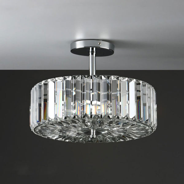 Laura Ashley Fernhurst 3-Light Semi Flush Polished Chrome Glass LA3621343-Q