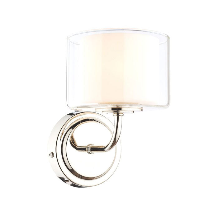 Laura Ashley Southwell Wall Light Polished Nickel & Glass Shade LA3724955-Q