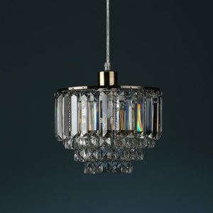 Laura Ashley Vienna Easy Fit Pendant Lampshade with Crystal & Antique Brass LA3727733-Q