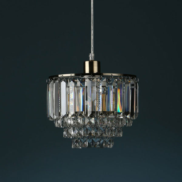 Laura Ashley Vienna Easy Fit Pendant Lampshade with Crystal & Antique Brass LA3727733-Q