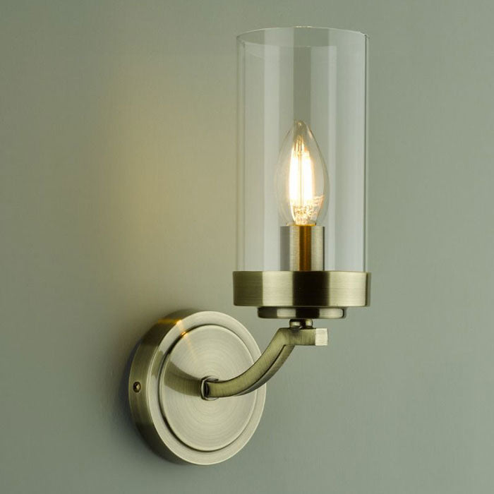 Laura Ashley Joseph Wall Light Antique Brass Glass LA3732596-Q