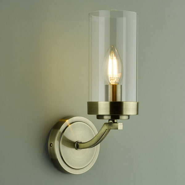 Laura Ashley Joseph Wall Light Antique Brass Glass LA3732596-Q