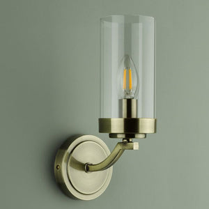 Laura Ashley Joseph Wall Light Antique Brass Glass LA3732596-Q