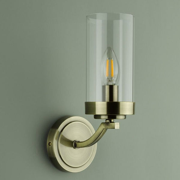 Laura Ashley Joseph Wall Light Antique Brass Glass LA3732596-Q