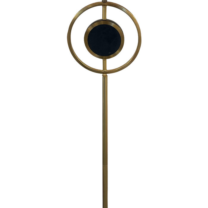 Gold and Black Circle Statement Floor Lamp