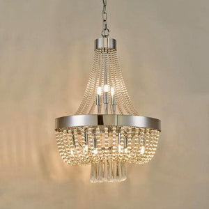 9-Light Crystal Effect Chandelier in Polished Chrome