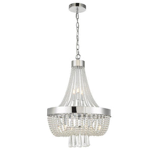 9-Light Crystal Effect Chandelier in Polished Chrome