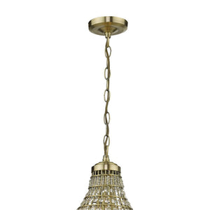 Moroccan Crystal Pendant 6-Light in Antique Brass