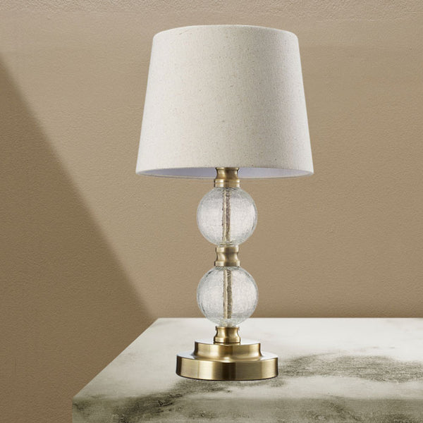 Antique Brass Table Lamp with Bauble Decoration