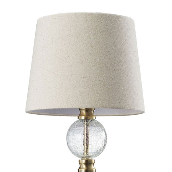 Antique Brass Table Lamp with Bauble Decoration