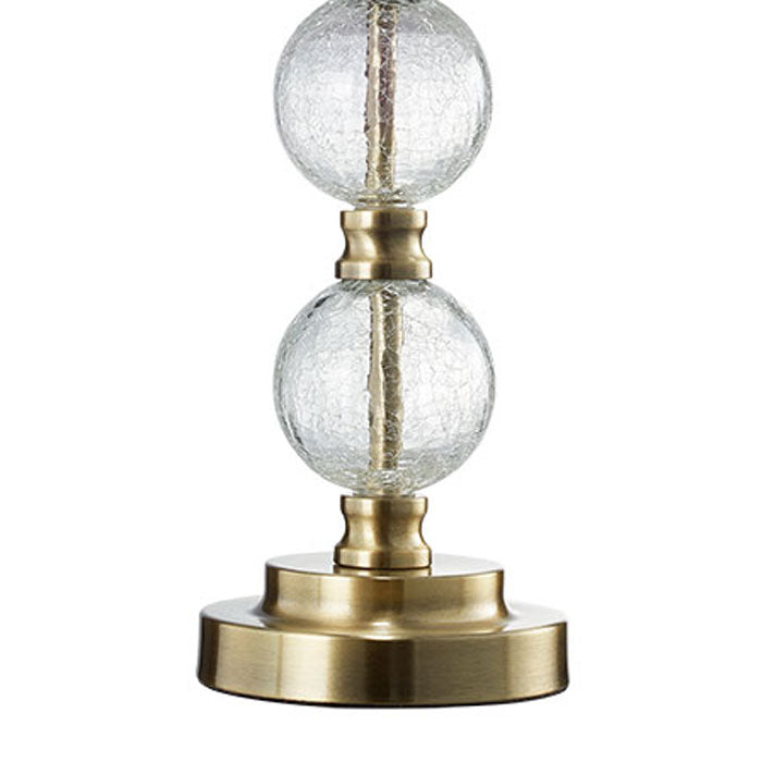 Antique Brass Table Lamp with Bauble Decoration