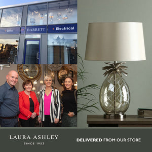 LARGE Laura Ashley Pineapple Table Lamp with Champagne Cut Glass and Shade LA3702785-Q
