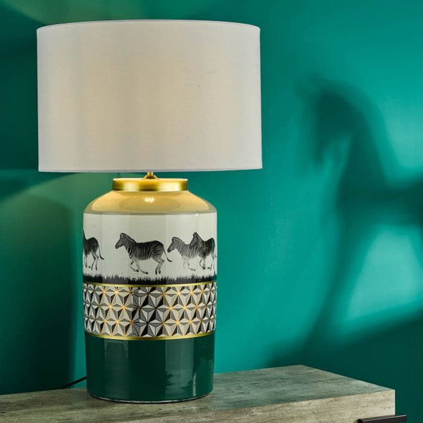 Callie Geometric Zebra Table Lamp Base