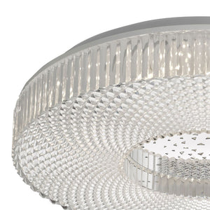 Crystal Effect Flush Acrylic Medium LED Ceiling Light