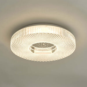 Crystal Effect Flush Acrylic Medium LED Ceiling Light