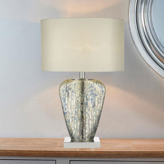 Mercury Gold Table Lamp with Chrome Base
