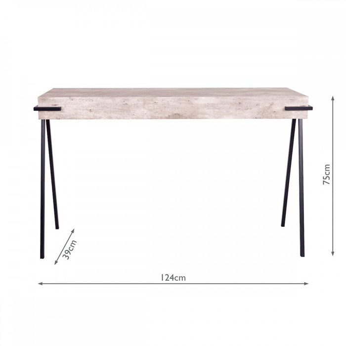 Dar 001ROY001 Royan Console Table with Concrete Effect