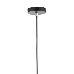 Single Scandinavian Style Black And Chrome Pendant