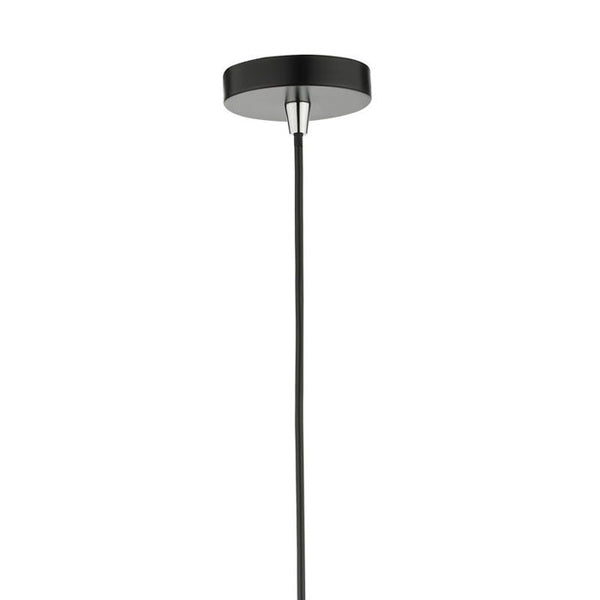 Single Scandinavian Style Black And Chrome Pendant