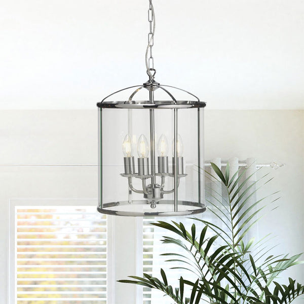 Fern Chrome 4 Light Lantern  351/4CH by Oaks Lighting