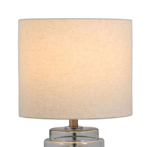 Hartley Satin Chrome Table Lamp with Shade