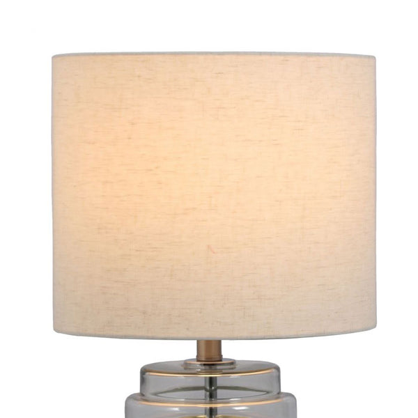 Hartley Satin Chrome Table Lamp with Shade