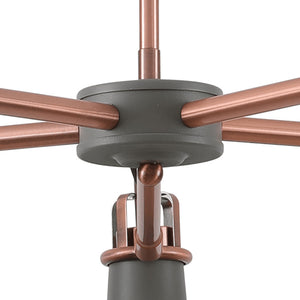 Apollo Telescopic 5-Light in Matt Grey with Copper Finish