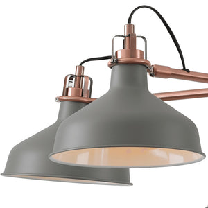 Apollo Telescopic 5-Light in Matt Grey with Copper Finish