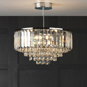 Laura Ashley Vienna 3-Light Semi Flush Crystal & Polished Chrome Ceiling Light LA3437217-Q