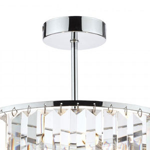 Laura Ashley Vienna 3-Light Semi Flush Crystal & Polished Chrome Ceiling Light LA3437217-Q