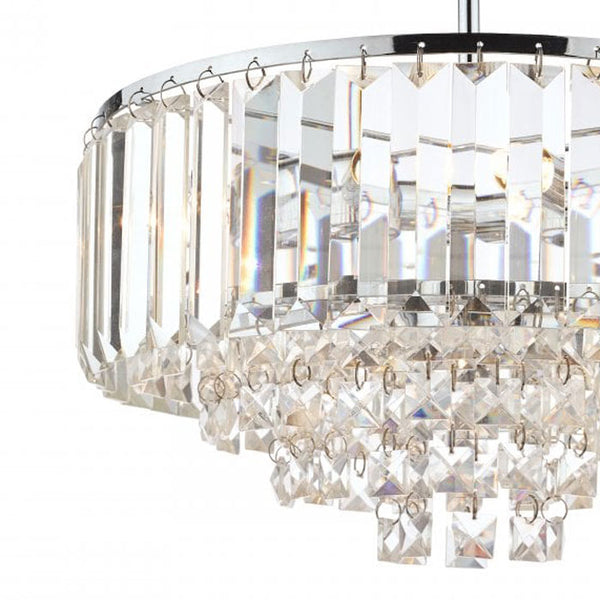 Laura Ashley Vienna 3-Light Semi Flush Crystal & Polished Chrome Ceiling Light LA3437217-Q