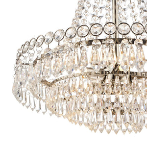 Laura Ashley Enid 5 Light Chandelier Polished Nickel & Cut Glass LA3691119-Q